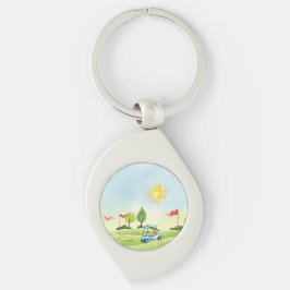 Porte-clés Le Porte - clé métallique de Golfer