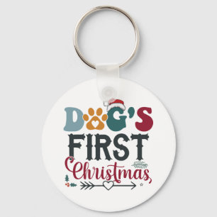 Porte-clés Le premier Noël du chien