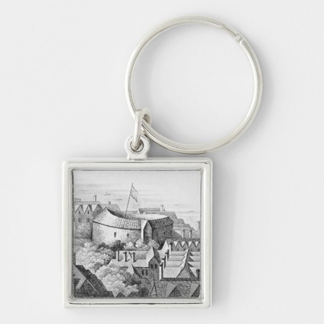 Porte-clés Le premier théâtre de globe ou théâtre rose (Devant)