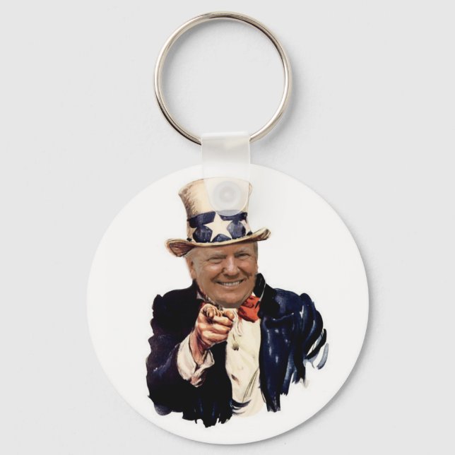 Porte-clés Le président Donald Trump 2020 Élections Oncle Sam (Recto)