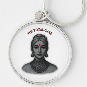 Porte-clés Le Regard Royal - Ligne Artistique de Reine Indien