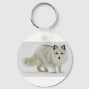 Porte-clés Le Renard Blanc De L'Arctique Se fond Dans La Neig