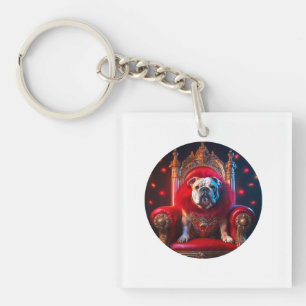 Porte-clés Le Roi Des Bulldogs Sur Son Trône