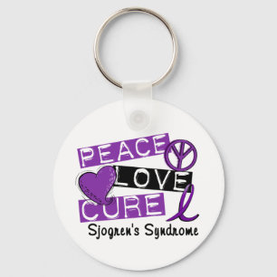 Porte-clés Le syndrome de Peace Love Cure Sjogren