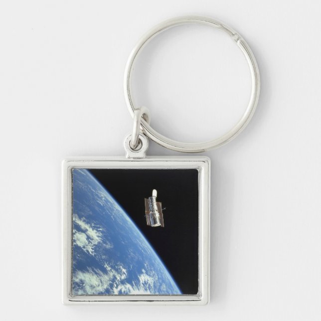 Porte-clés Le télescope spatial Hubble avec une terre bleue (Devant)
