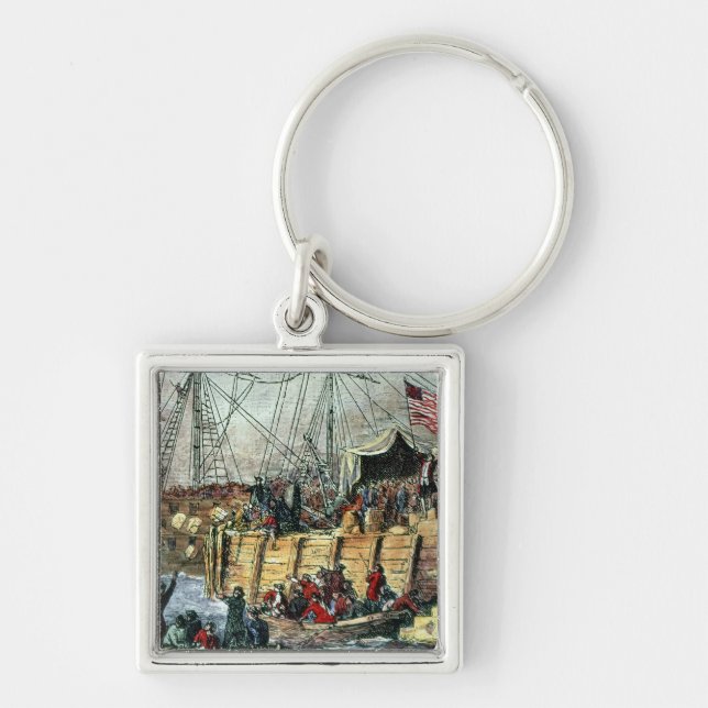 Porte-clés Le thé de Boston, le 16 décembre 1773 (Devant)