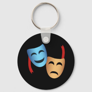 Porte-clés Le théâtre Masque le théâtre Emoji Lover