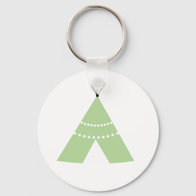 Porte-clés Le tipi tribal dessiné à la main. (Recto)