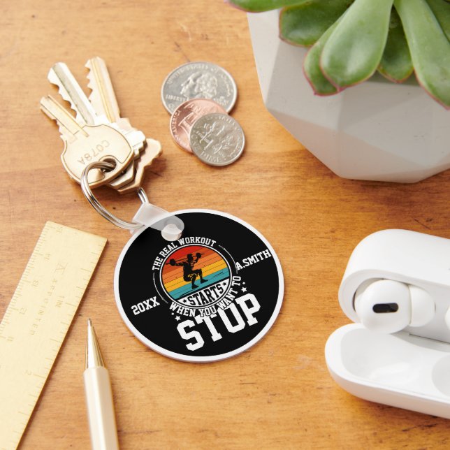 Porte-clés Le Véritable Entraînement Commence Quand Vous Voul (Bureau)
