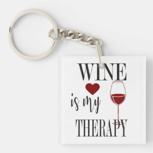 Porte-clés Le vin est mon Porte - clé thérapeutique