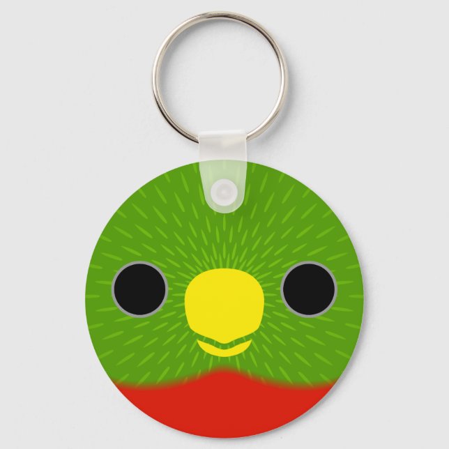Porte-clés Le visage d'un lorikeet à bec jaune (Recto)