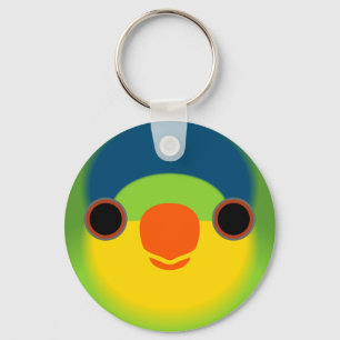 Porte-clés Le visage d'une loriette néo-calédonienne