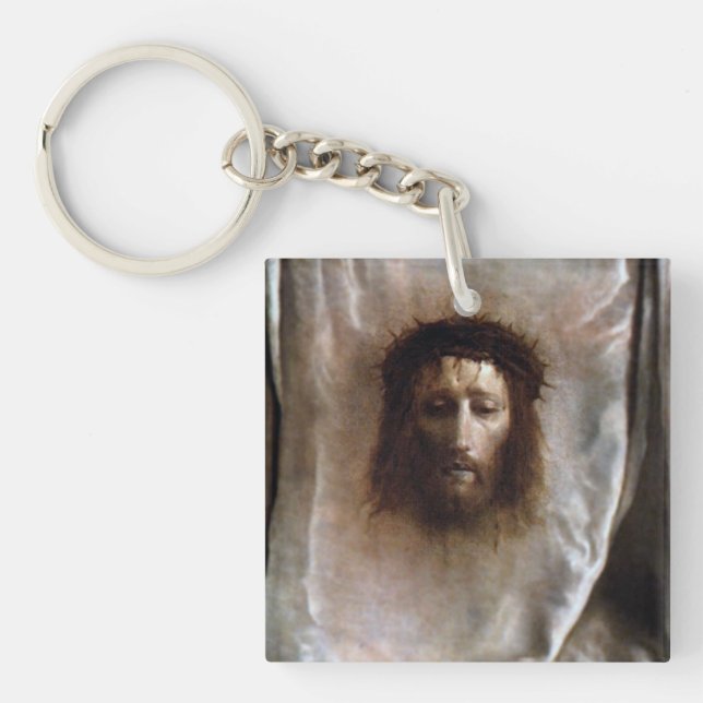 PORTE-CLÉS LE VOILE DU VERONICA, LE VISAGE SAINT DE JÉSUS (Devant)