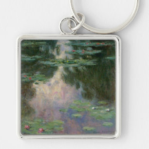 Porte-clés L'EAU MENSONNE EN ÉTANG VERT ROSE par Claude Monet