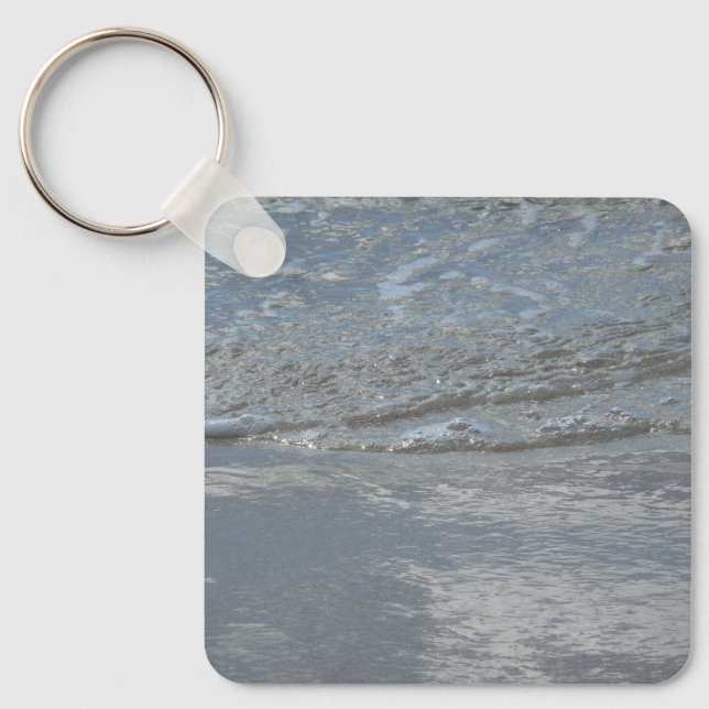 Porte-clés L'eau sur la plage Photographie Abstraite (Recto)