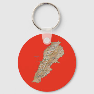 Porte-clés Lebanon Map Keychain