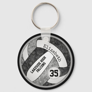 Porte-clés l'école noire grise couleurs volley-ball des fille
