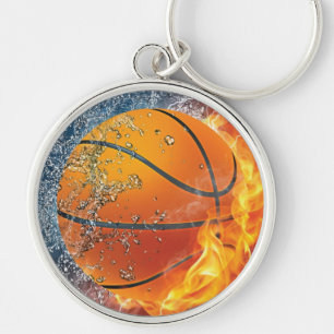 Porte-clés Lecteur de ballon de basket flamboyant
