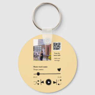 Porte-clés Lecteur de musique couple personnalisé code q r te