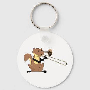 Porte-clés L'écureuil joue au Trombone