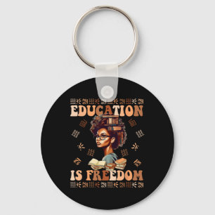Porte-clés L'éducation est la liberté Afro-Américaine Histoir