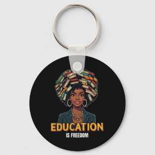 Porte-clés L'éducation est la liberté Mois de l'histoire des