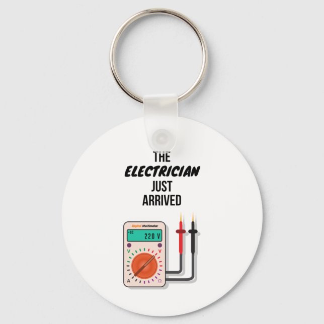 Porte-clés L'Électricien Arrive Des Cadeaux Pour L'Électricie (Recto)