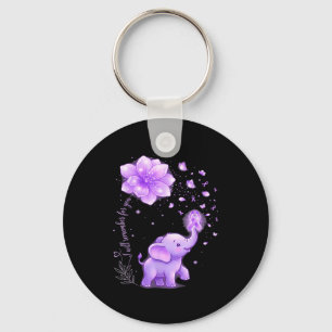 Porte-clés L'éléphant violet se souviendra pour alzheimer