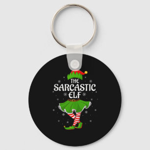 Porte-clés L'elfe sarcastique Noël Famille Filles Femmes Elfe