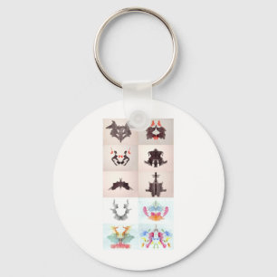 Porte-clés L'encre d'essai de Rorschach éponge chacun des 10