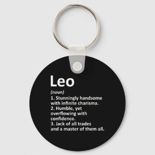 Porte-clés Leo Définition Nom Personnalisé Drôle Anniversaire