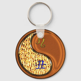 Porte-clés Leo et ox de bois