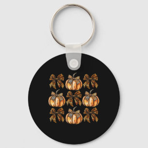 Porte-clés Leopard Coquette Bow Citrouille Thanksgiving Autom