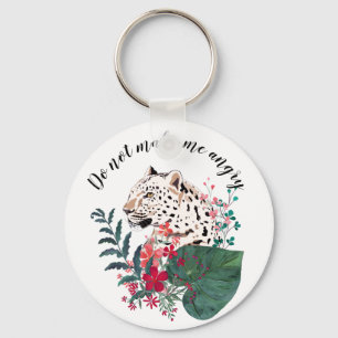 Porte-clés léopard, museau léopard, floral, botanique,