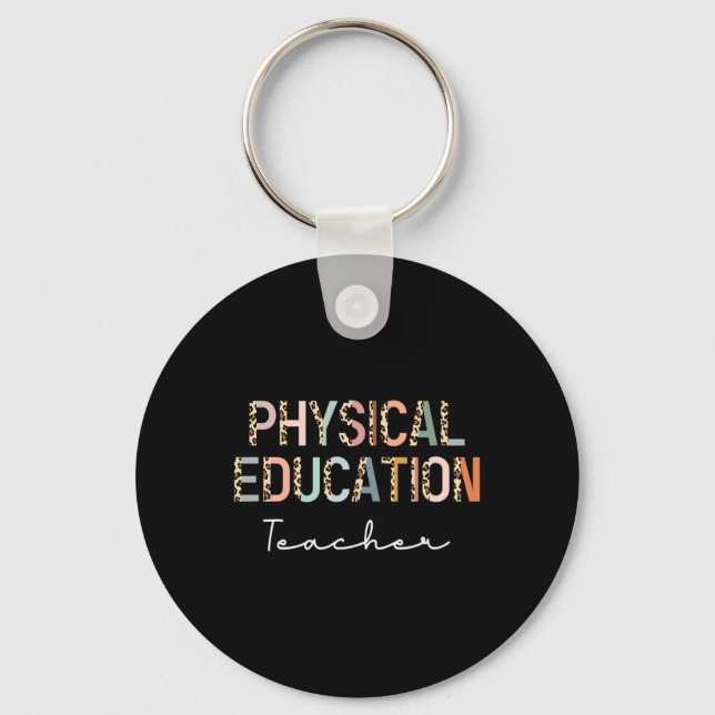 Porte-clés Leopard Pe Teacher Ck To School Physical Education (Recto)