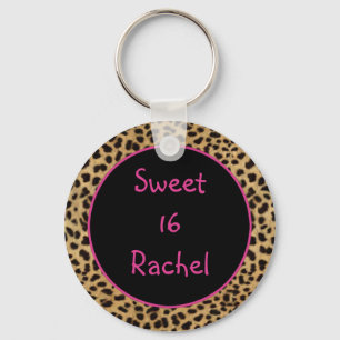 Porte-clés Leopard Print Sweet 16 Keychain