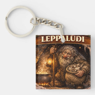 Porte-clés Leppaludi lutin de Noël islandais