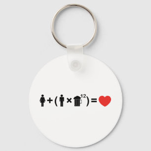 Porte-clés L'équation d'amour pour les hommes