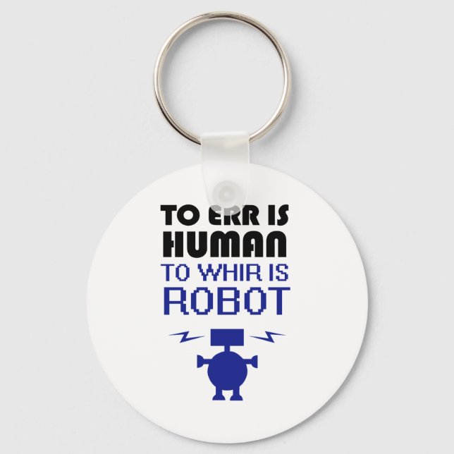 Porte-clés L'Err Est Humain, Le Robot, (Recto)