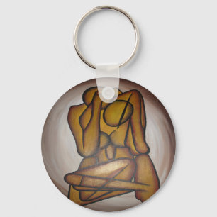 Porte-clés Les Amateurs Abstraits Art Contemporain En Ocre Et