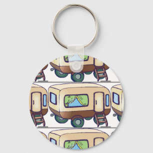 Porte-clés Les amateurs de camping caravane mignonne