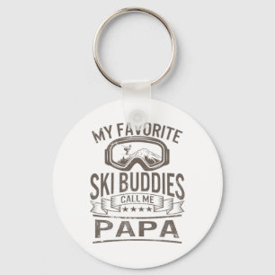 Porte-clés Les amateurs de ski Papa Ski Goggles Snowboard Gra