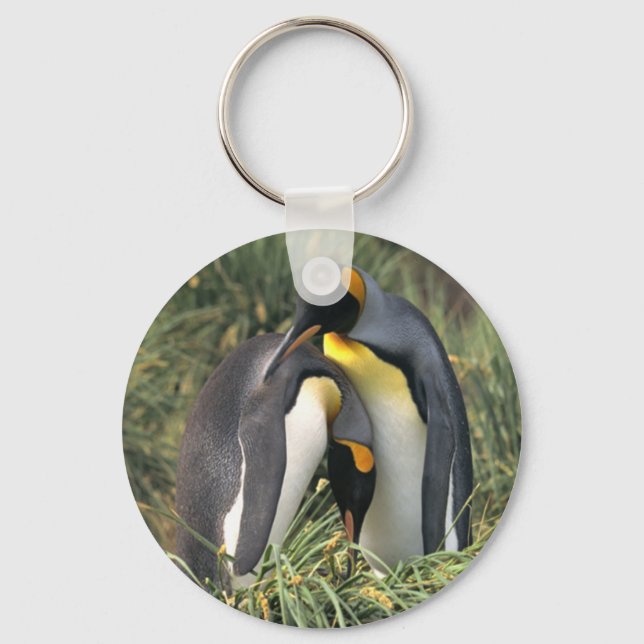 Porte-clés Les amoureux des pingouins (Recto)