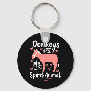 Porte-clés Les ânes sont mon esprit animal