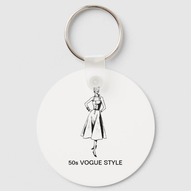 Porte-clés les années 50 VOGUE STYLE KEY BAIN (Recto)