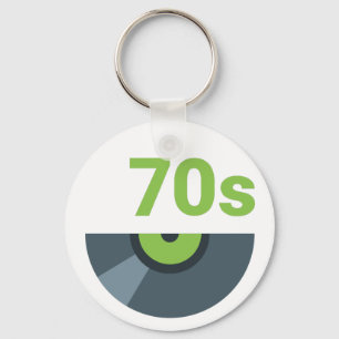 Porte-clés les années 70 Rock Record des années 1970