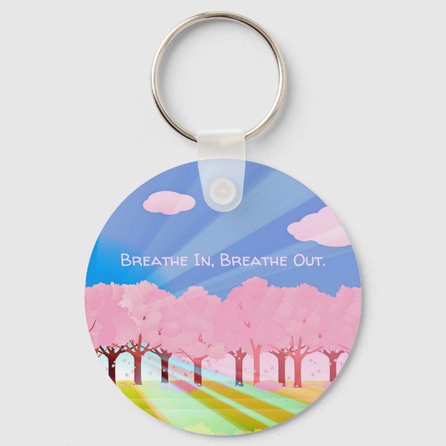 Porte-clés Les Arbres Roses Respirent En Respirant (Recto)