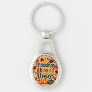 Porte-clés Les Bénédictions Abondent Toujours Design Automne
