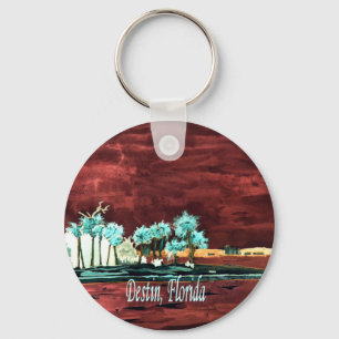 Porte-clés Les cadeaux abstraits d'art de FL de plage de