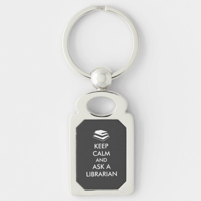 Porte-clés Les cadeaux de bibliothécaire gardent le calme (Devant)